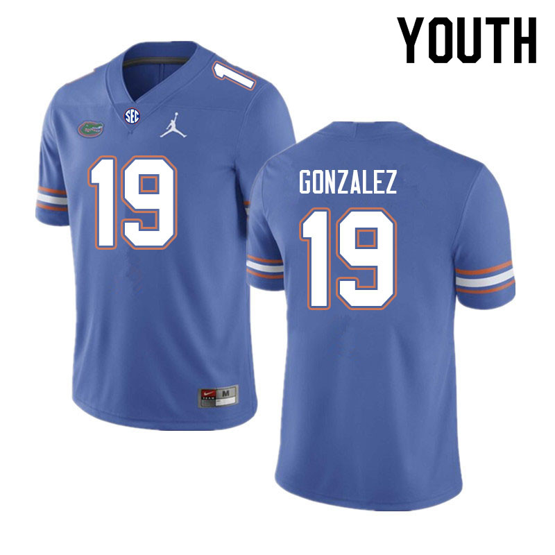 Youth #19 Alex Gonzalez Florida Gators College Football Jerseys Sale-Royal - Click Image to Close